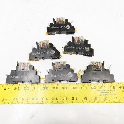 Allen Bradley 700-HK32Z24 700-HN122 Relay Module 2PDT 24VDC W/ Socket Lot Of 6