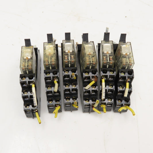 Allen Bradley 700-HK32Z24 700-HN122 Relay Module 2PDT 24VDC W/ Socket Lot Of 6