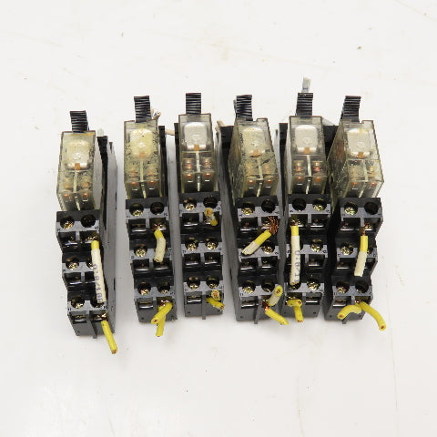 Allen Bradley 700-HK32Z24 700-HN122 Relay Module 2PDT 24VDC W/ Socket Lot Of 6
