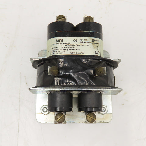 MDI 230NO-24DB 30A 600V N/O Mercury Contactor 24VDC Coil