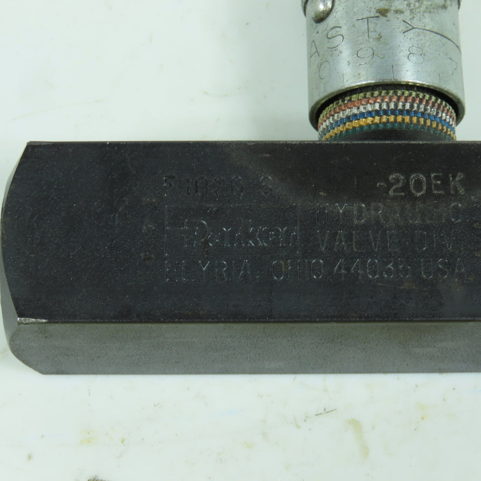 Parker F1020 S -20EK Hydraulic Flow Control Valve 5000 PSI 15GPM