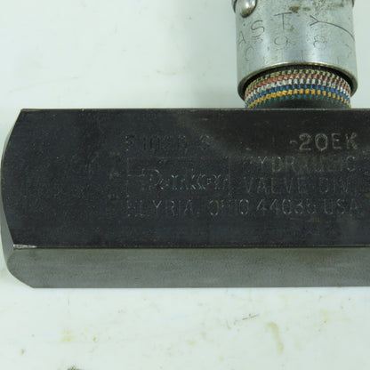 Parker F1020 S -20EK Hydraulic Flow Control Valve 5000 PSI 15GPM
