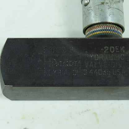 Parker F1020 S -20EK Hydraulic Flow Control Valve 5000 PSI 15GPM