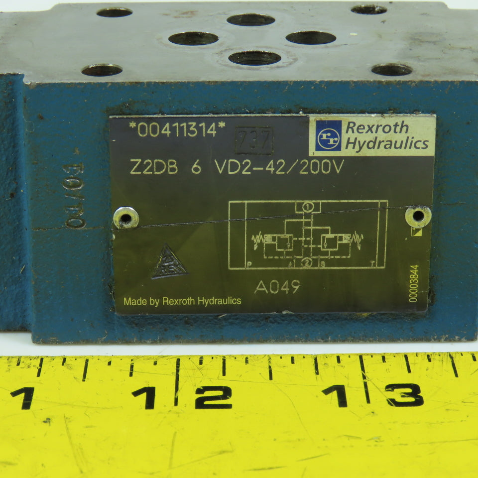 Rexroth Z2DB 6 VD2-42/200V Hydraulic Pressure Relief Valve