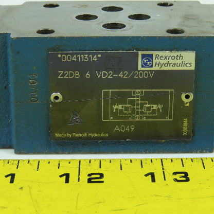 Rexroth Z2DB 6 VD2-42/200V Hydraulic Pressure Relief Valve