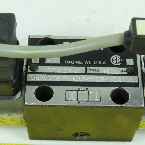 Bosch 081WV06P1V1001WS024/00 D51 Double Solenoid Directional Control Valve 24VDC