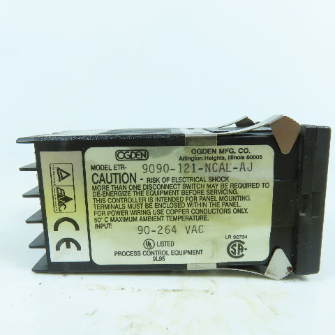 Ogden ETR-9090-121-NCAL-AJ Process Temperature Controller 90-264VAC