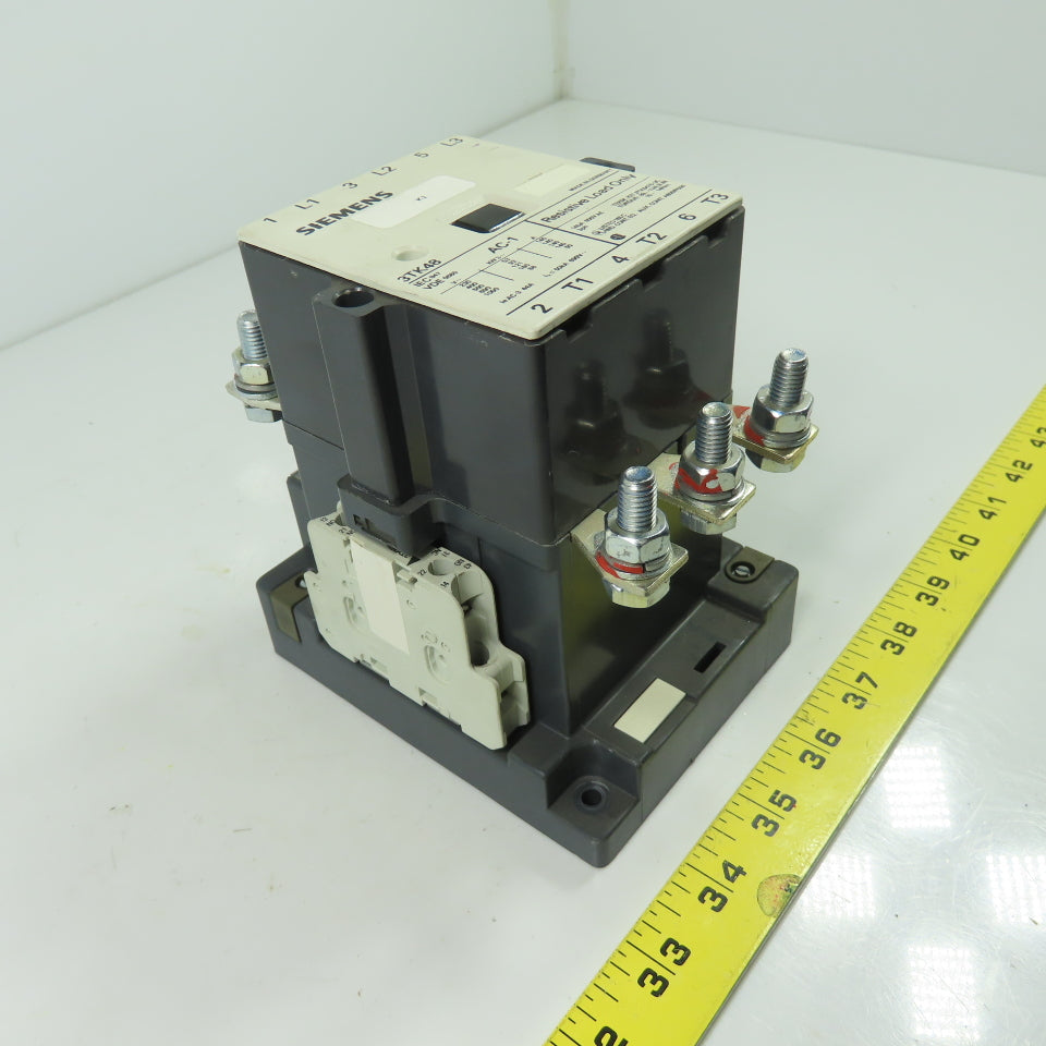 Siemens 3TK4822-0AL2 600V 140A 3-Pole AC Contactor 3Ph 230V 50/60Hz Coil