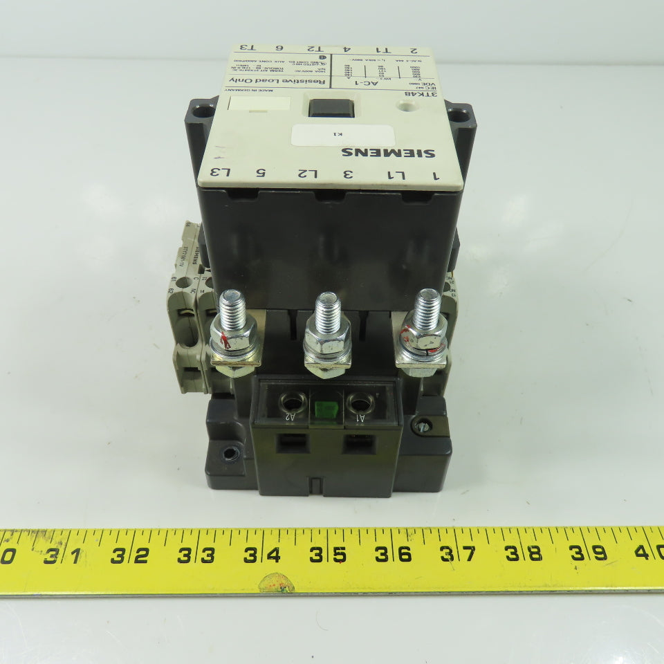 Siemens 3TK4822-0AL2 600V 140A 3-Pole AC Contactor 3Ph 230V 50/60Hz Coil