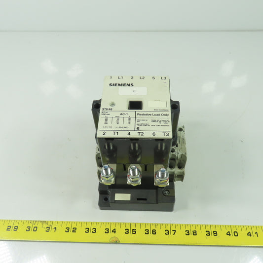 Siemens 3TK4822-0AL2 600V 140A 3-Pole AC Contactor 3Ph 230V 50/60Hz Coil