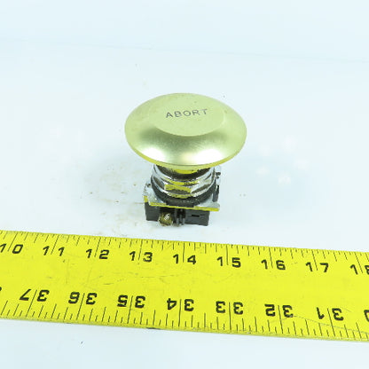 Cutler Hammer 10250T Mushroom Head Momentary Contact Push Button 600V