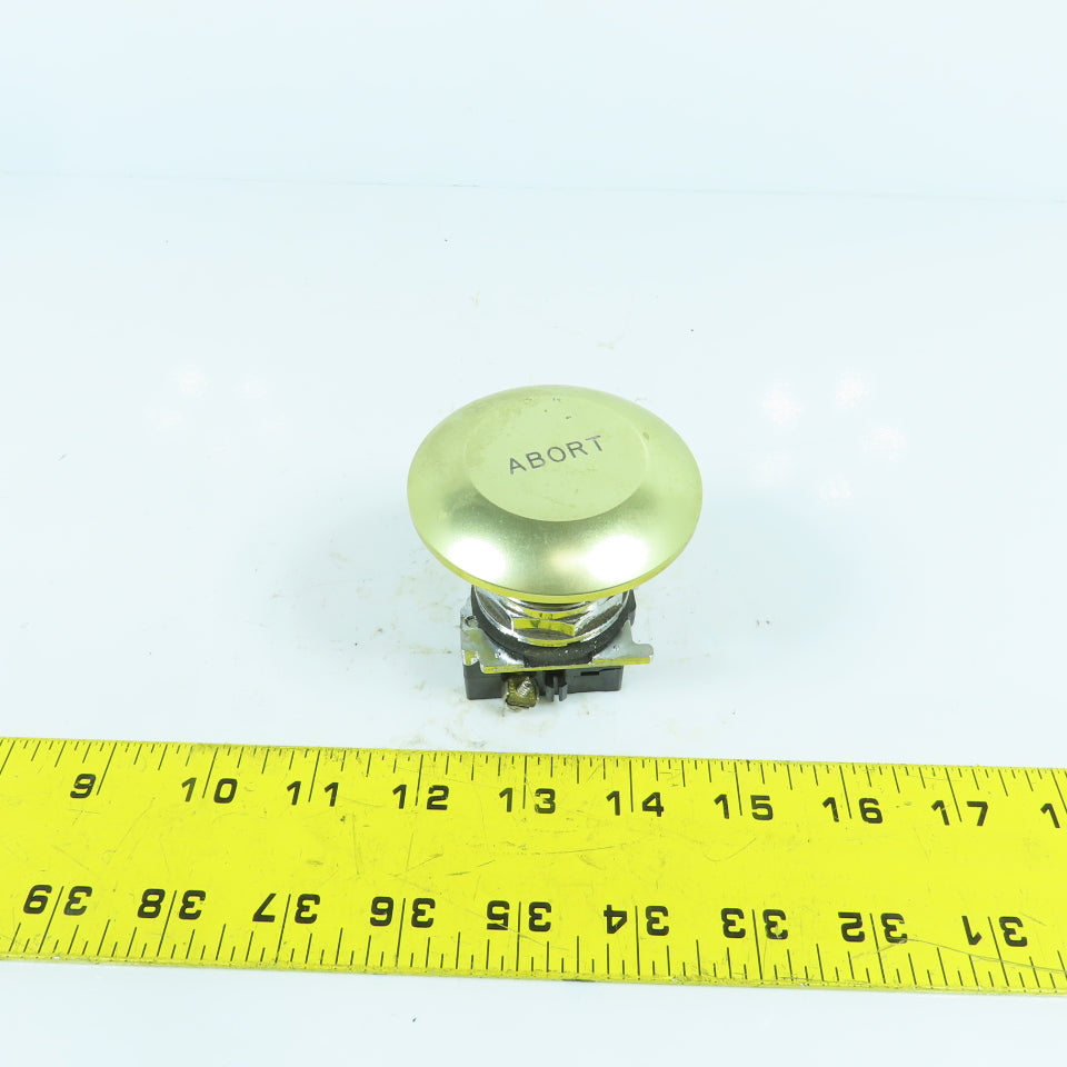 Cutler Hammer 10250T Mushroom Head Momentary Contact Push Button 600V