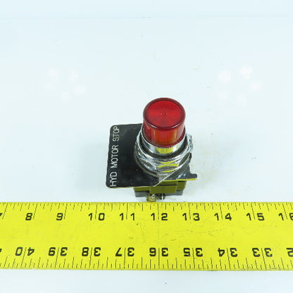 Cutler Hammer 10250T Momentary Contact Illuminated Red Push Button 250V