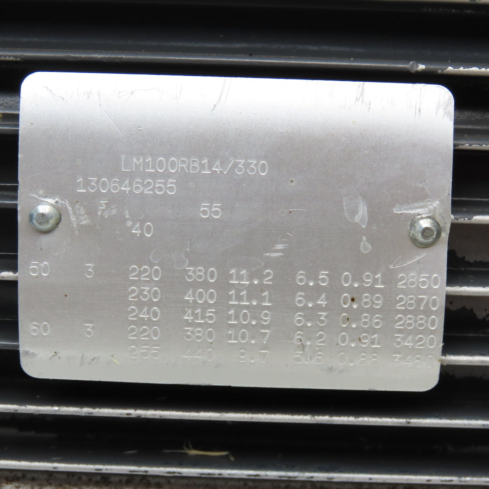 Lowara LM100RB14/330 3kW 3480RPM 220/440V 50/60Hz Vertical Centrifugal Pump