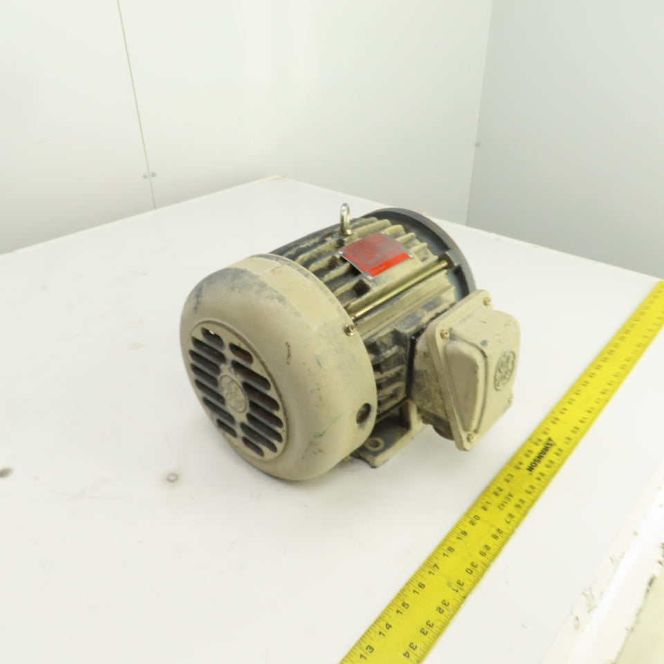 GE 5KS182BC205 3HP AC Electric Motor 1755RPM 208-230/460V 3PH 182T Frame