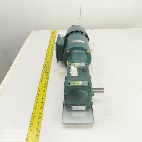 Tigear 20S15L 15:1 Left Hand Gear Reducer 1HP 3PH 116RPM Out Brake 46BK0204B01