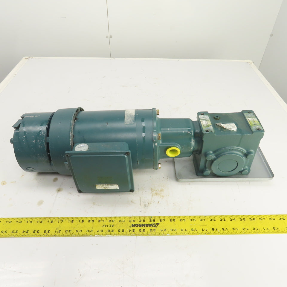 Tigear 20S15L 15:1 Left Hand Gear Reducer 1HP 3PH 116RPM Out Brake 46BK0204B01