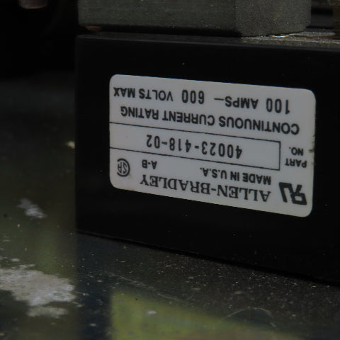 Allen Bradley 48x20x9" Electrical Enclosure Backplate & 100A Disconnect 3R, 12