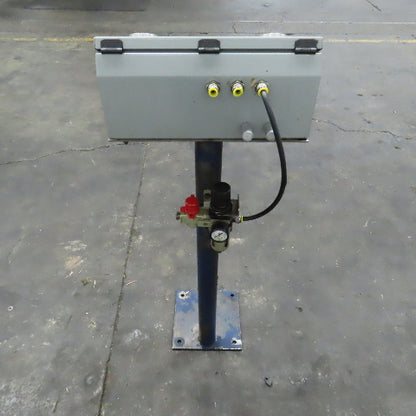 Clippard CM-023-PQ Two Hand Anti Tie Down Pneumatic Controls Box W/ Pedestal