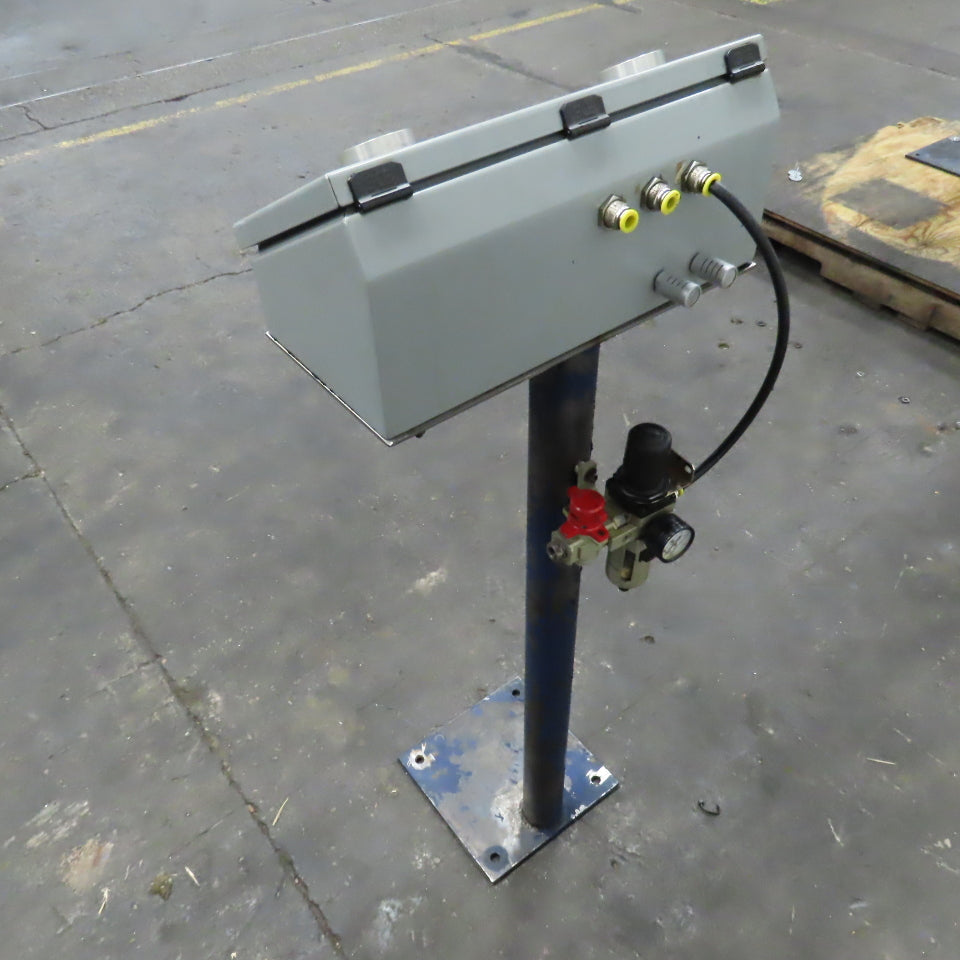 Clippard CM-023-PQ Two Hand Anti Tie Down Pneumatic Controls Box W/ Pedestal