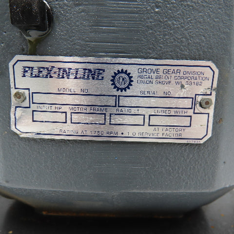 Grove Gear SRF3650-4523-84-5-56BC-CU 20:1 Ratio Gear Motor 90VDC 3/4Hp
