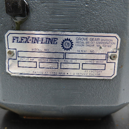 Grove Gear SRF3650-4523-84-5-56BC-CU 20:1 Ratio Gear Motor 90VDC 3/4Hp