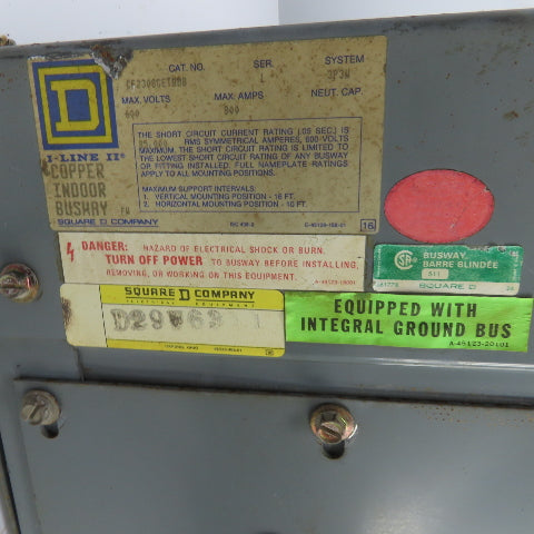 Square D CF2308GETBMB I-Line II 800 Amp Busway End Tap Box 600V 3P 3 Wire
