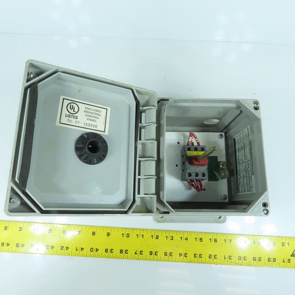 Bussman ENF32P-3PBJ 40A 600V Safety Disconnect Switch Enclosure 10-25HP Type 1