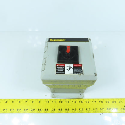 Bussman ENF32P-3PBJ 40A 600V Safety Disconnect Switch Enclosure 10-25HP Type 1