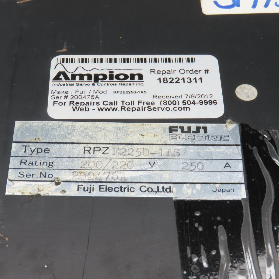Fuji APR-GZ RPZE2250-1AS 250 Amp AC Power Regulator 200/220V