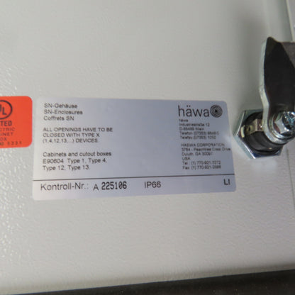Haewa 23.5 x 23.5 x 13" Electrical Enclosure W/ Backplate Enc. 1, 4, 12, 13,