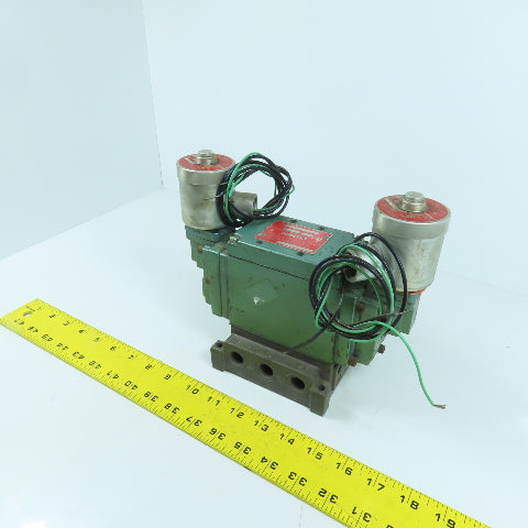 Numatics 33DXP8410011M 5/3 Way Double Solenoid Pneumatic Control Valve 115V