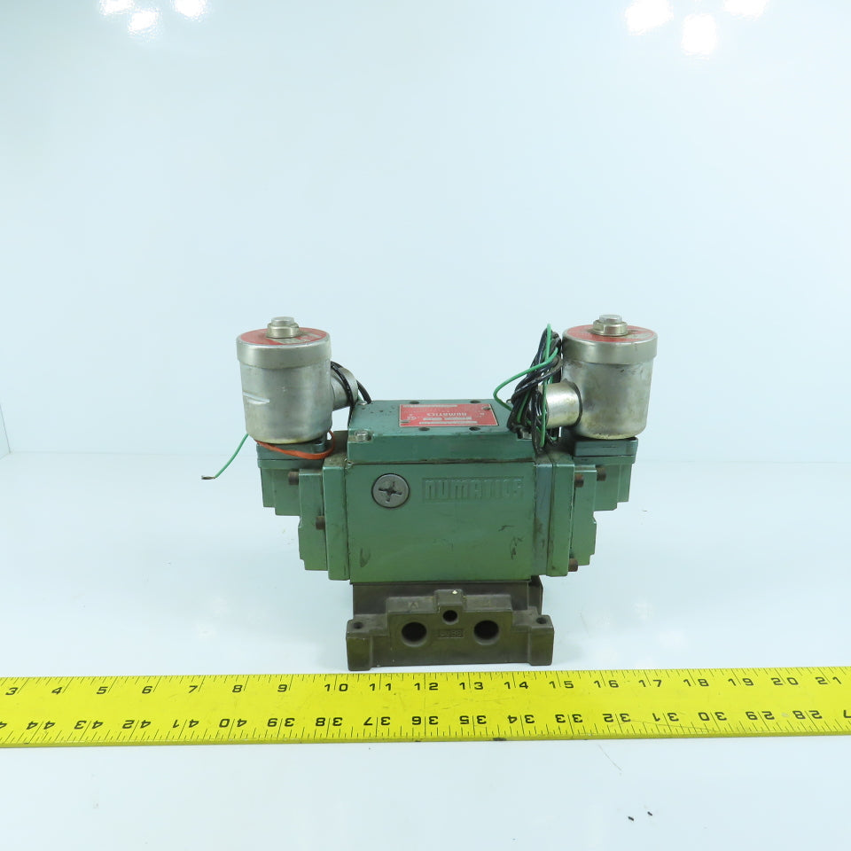 Numatics 33DXP8410011M 5/3 Way Double Solenoid Pneumatic Control Valve 115V