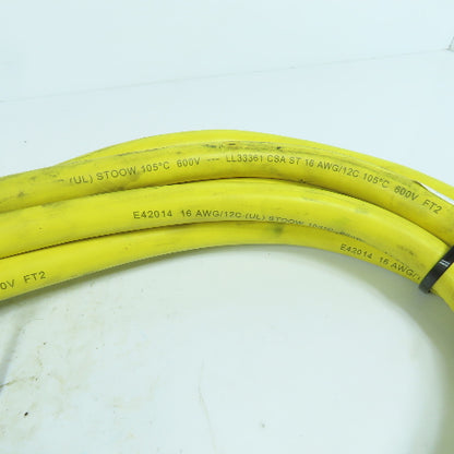 Woodhead 47459SS 600V Mini Change Cordset 14' OAL 5 Amp 16 AWG / 12 Cond