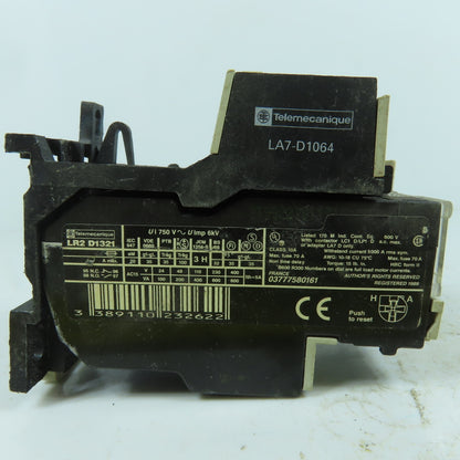 Telemecanique LR2 D1321 Thermal Overload Relay 12-18A Class 10A 600V