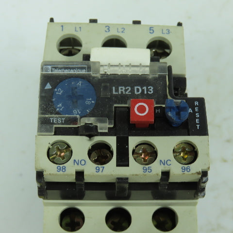 Telemecanique LR2 D1321 Thermal Overload Relay 12-18A Class 10A 600V