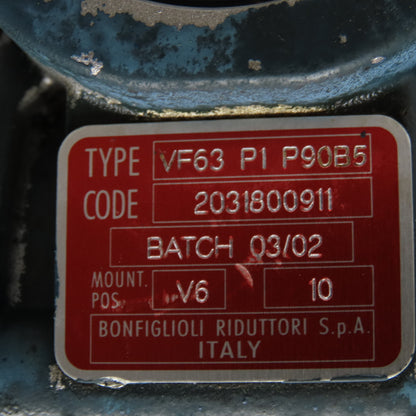 Bonfiglioli VF/VF63/130 400:1 Ratio 4.25RPM 1.8kW 230-480V Gear Brake* Motor