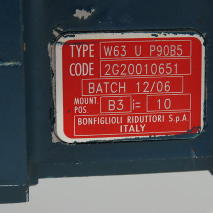Bonfiglioli VF130 400:1 Combined Ratio Gear Motor 4.3RPM 1.75kW 440-480V