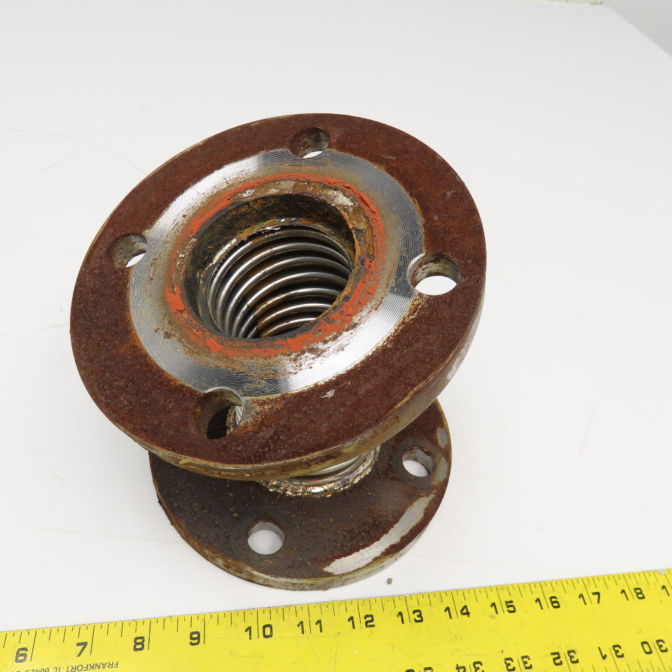 2-1/2" Cast Iron 4 Bolt Flange Mount Flexible Stainless Bellow Expansion Joint