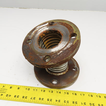 2-1/2" Cast Iron 4 Bolt Flange Mount Flexible Stainless Bellow Expansion Joint