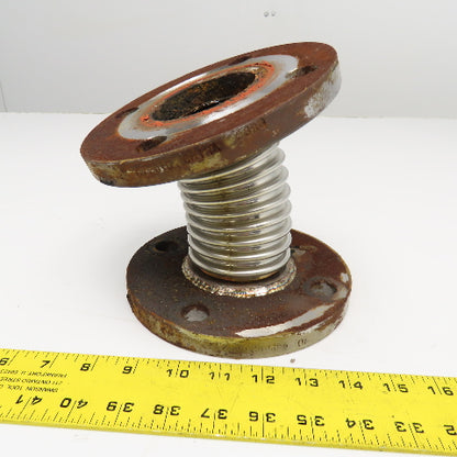 2-1/2" Cast Iron 4 Bolt Flange Mount Flexible Stainless Bellow Expansion Joint