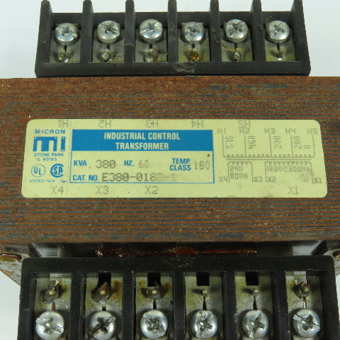 Micron E380-0183-1 0.380kVA Control Transformer Pri 200-575 Sec 24/120V