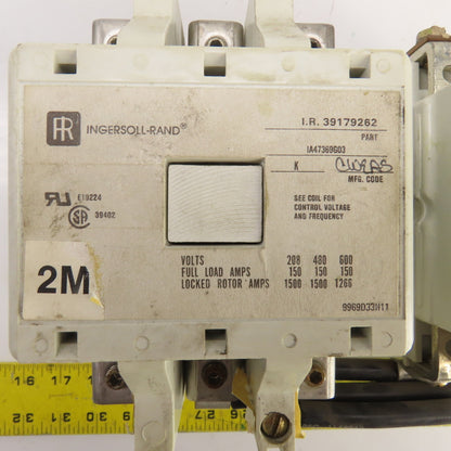 Ingersoll Rand 39179262 Size 4 Reversing Contactor Assembly 600V 150A 120V Coil