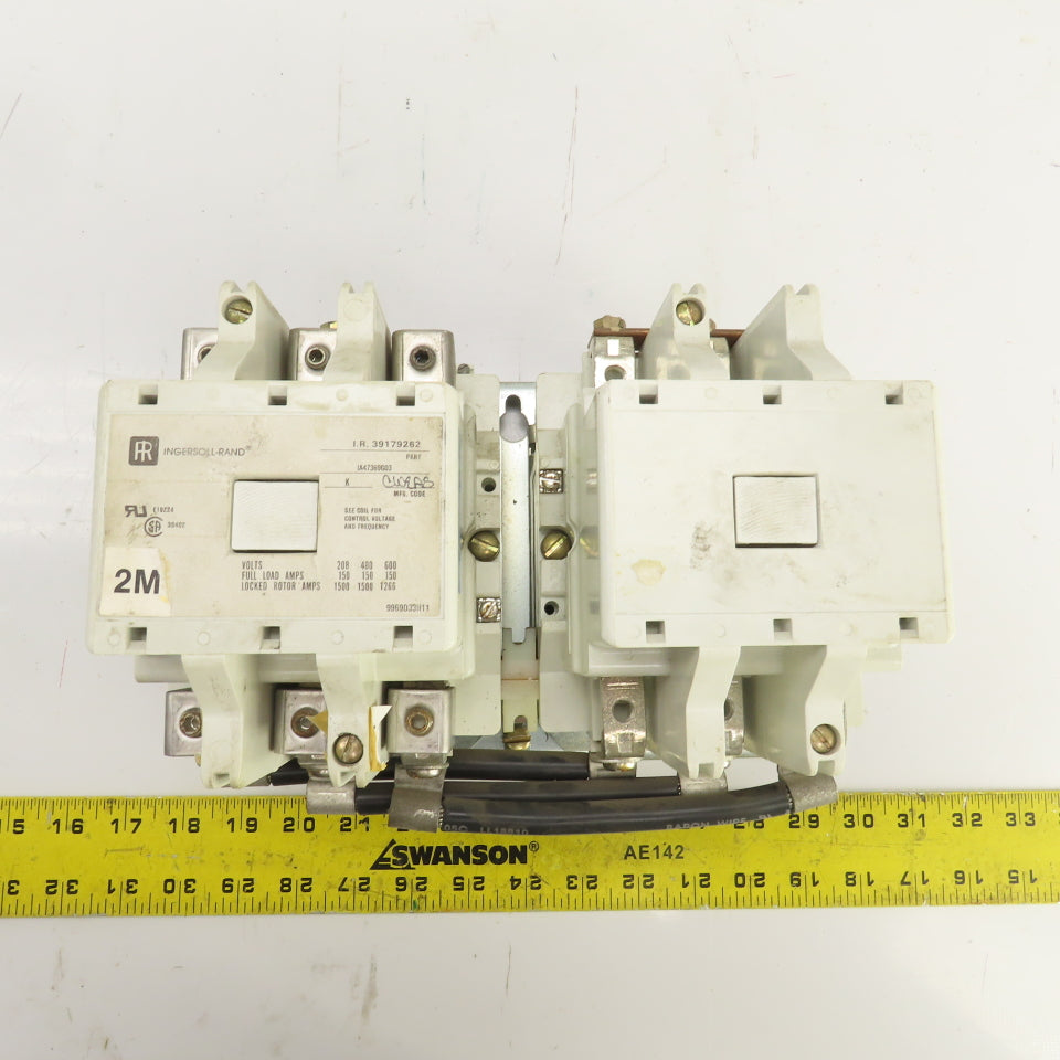 Ingersoll Rand 39179262 Size 4 Reversing Contactor Assembly 600V 150A 120V Coil