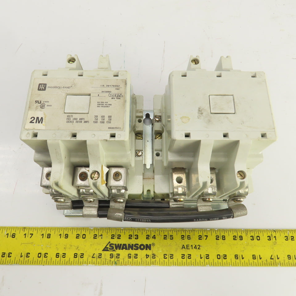 Ingersoll Rand 39179262 Size 4 Reversing Contactor Assembly 600V 150A 120V Coil