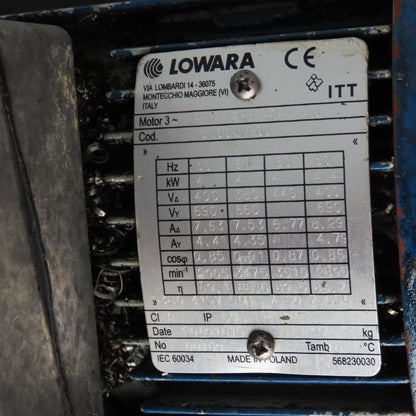 Lowara PLM112RB14S1/340 4kW 3510RPM 380-690V 50/60Hz Vertical Centrifugal Pump