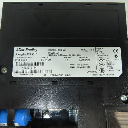 Allen Bradley 1756-L61 LogixPac Series B Controllogix 5561 Processor F/W Rev 1.9