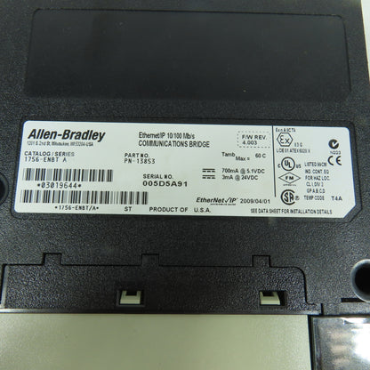 Allen Bradley 1756-ENBT Ser A Ethernet/IP Communications Bridge F/W Rev 4.003