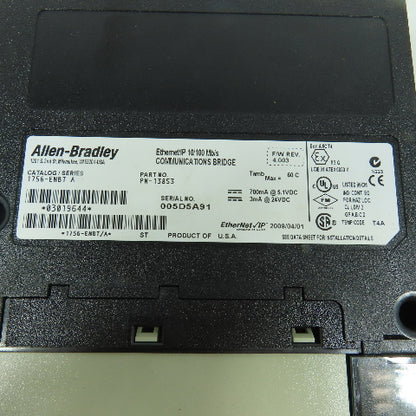 Allen Bradley 1756-ENBT Ser A Ethernet/IP Communications Bridge F/W Rev 4.003