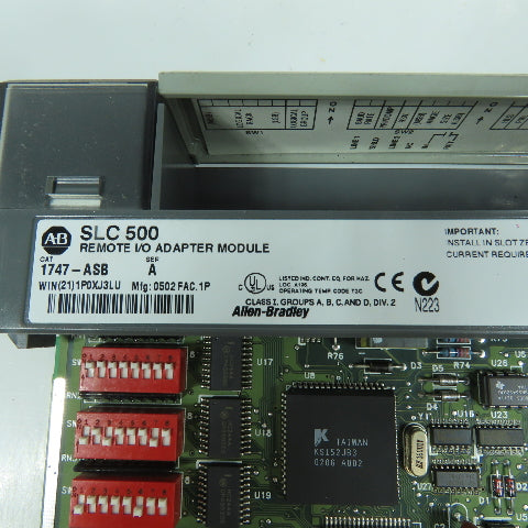 Allen Bradley 1747-ASB Ser A SLC 500 Remote I/O Adapter Module